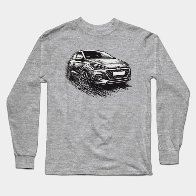 Hyundai i20 Long Sleeve T-Shirt by Vehicles-Art